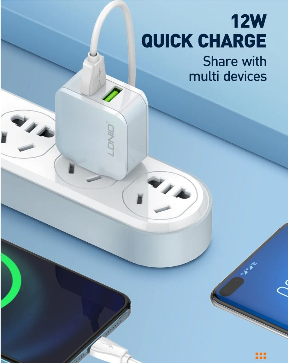 LDNIO A2201 Dual USB Wall Charger