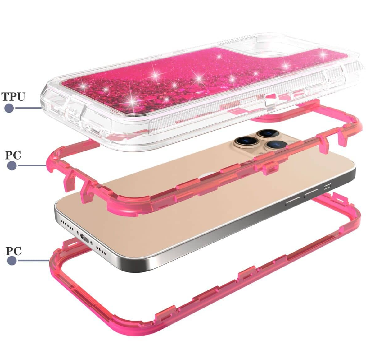 Protective Liquid Glitter Case