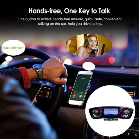 Bluetooth Car FM Transmitter MP3 Player Hands free Radio Adapter Kit USB Charger