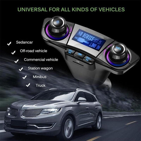 Bluetooth Car FM Transmitter MP3 Player Hands free Radio Adapter Kit USB Charger