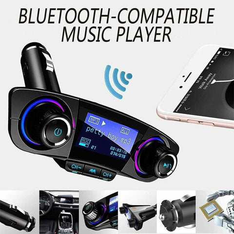 Bluetooth Car FM Transmitter MP3 Player Hands free Radio Adapter Kit USB Charger